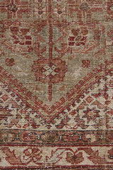 Mahal runner carpet featuring an extremely rare pistachio green field and a highly unique design