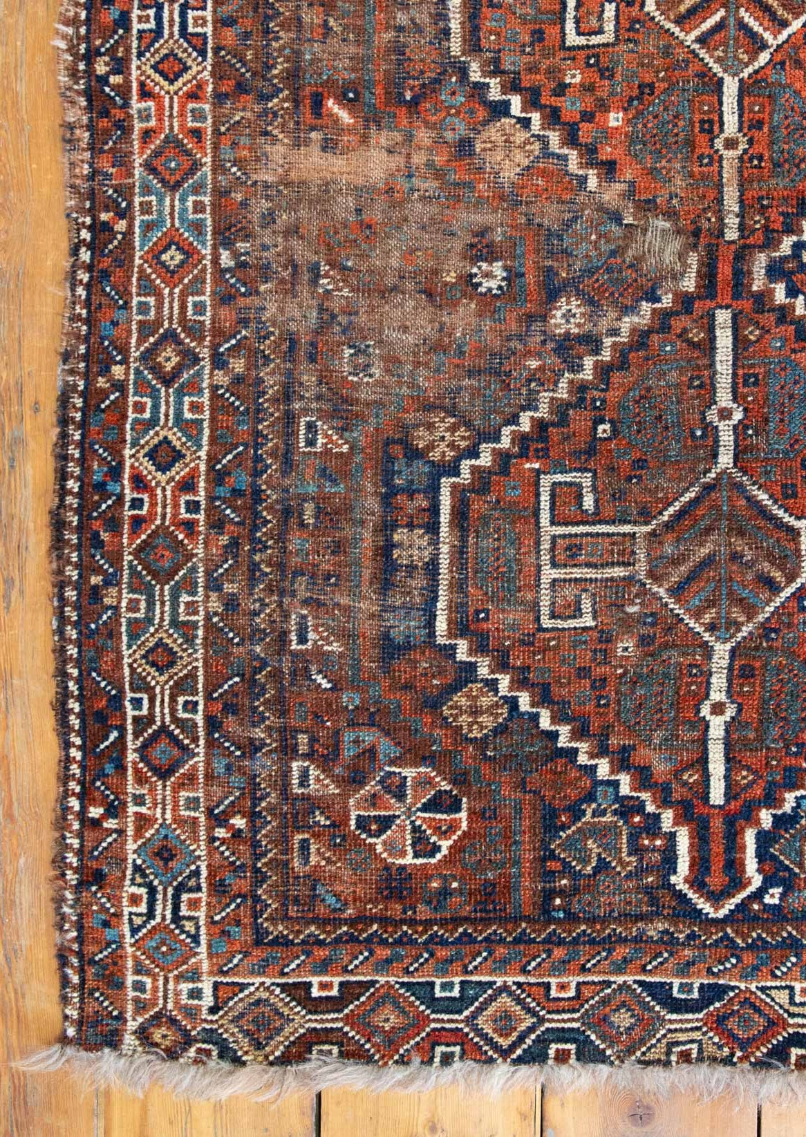 Eugene Handwoven Qashqais Nomadic Rug with NatureInspired Designs