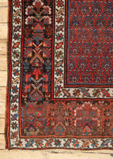 Esme - Handwoven Antique Kurdish Rug in Varied Designs - Left Corner