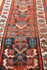 Esme - Handknotted Long Kurdish Rug with Botteh Pattern - Border