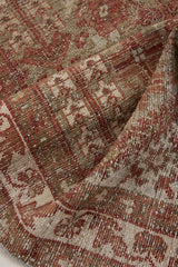 Mahal runner carpet featuring an extremely rare pistachio green field and a highly unique design