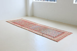 Inca is a handmade Persian Malayer runner woven in the North West of Iran. The Malayer region is known for producing some of the most ornate Persian rugs and runners, often known for their mesmerising and intricate repeating patterns. Inca features a beautiful abrash which adds depth and character.
