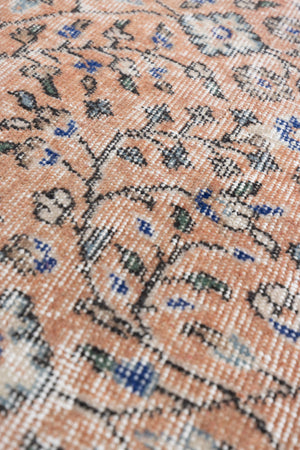 Ines is a vintage rug from Turkey, This gorgeous handwoven carpet features a lovely all over floral design and a soft colour palette. Shop our beautiful range of vintage rugs and carpets online now.