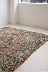 A decorative Heriz rug. Featuring a classic Heriz design in gorgeous soft blue, taupe and cream tones.