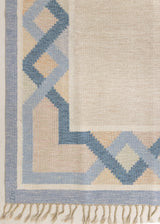 This is a vintage Swedish rug, colourful kilims often feature strong lines and designs inspired by floral and botanical motifs. 