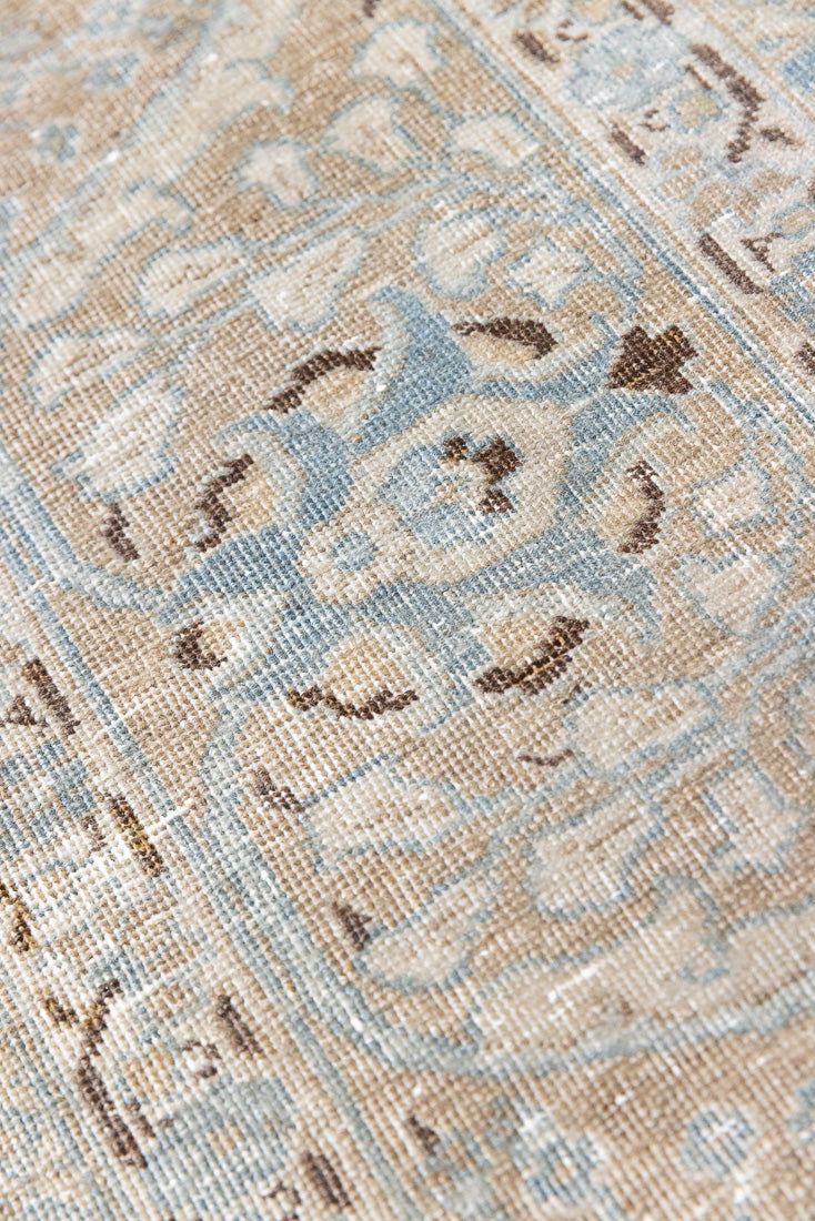 Iris is an antique Persian Tabriz rug with a lovely muted colour palette and an intricate all over design. Iris features a beautiful repeat Tree of Life pattern symbolising growth and eternity.