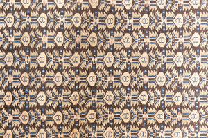 Liberty is a handmade Malayer rug, woven in the North West of Persia. This vintage carpet features a beautifully intricate repeating design and a rare colour palette.