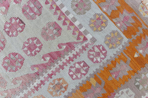 Mirelli is a Central Anatolian kilim. Hand-woven on village and nomadic looms in vivid, naturally dyed colours. Mirelli is dotted with the classic Anatolian star motif, long believed to symbolise happiness and fertility.
