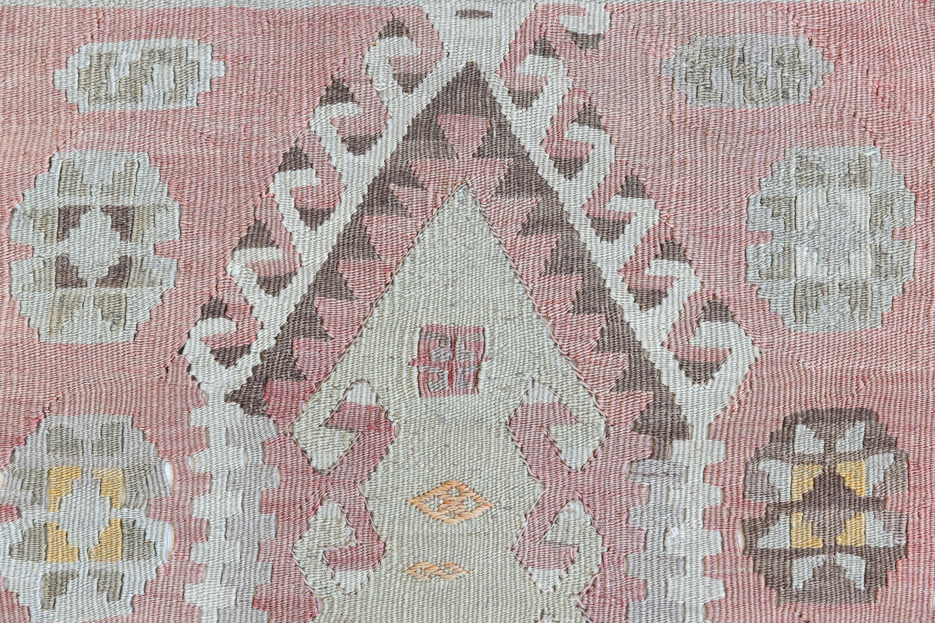 Mirelli is a Central Anatolian kilim. Hand-woven on village and nomadic looms in vivid, naturally dyed colours. Mirelli is dotted with the classic Anatolian star motif, long believed to symbolise happiness and fertility.