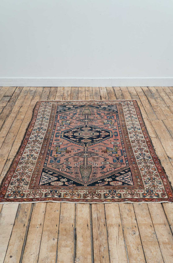 Vintage Heidi Rug with Geometric Patterns - Front View