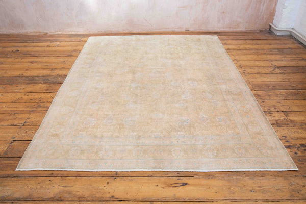 This is a vintage Persian Mahal rug that has been over-dyed to gently fade its original colours, giving a more neutral palette. Persia has the most desirable rugs and carpets with stunning designs such as this carpet. Now available at Ourika London.