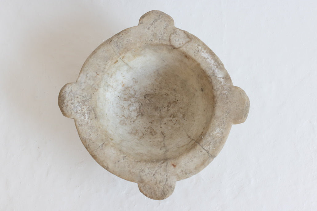 AN EXTRA LARGE MARBLE MORTAR