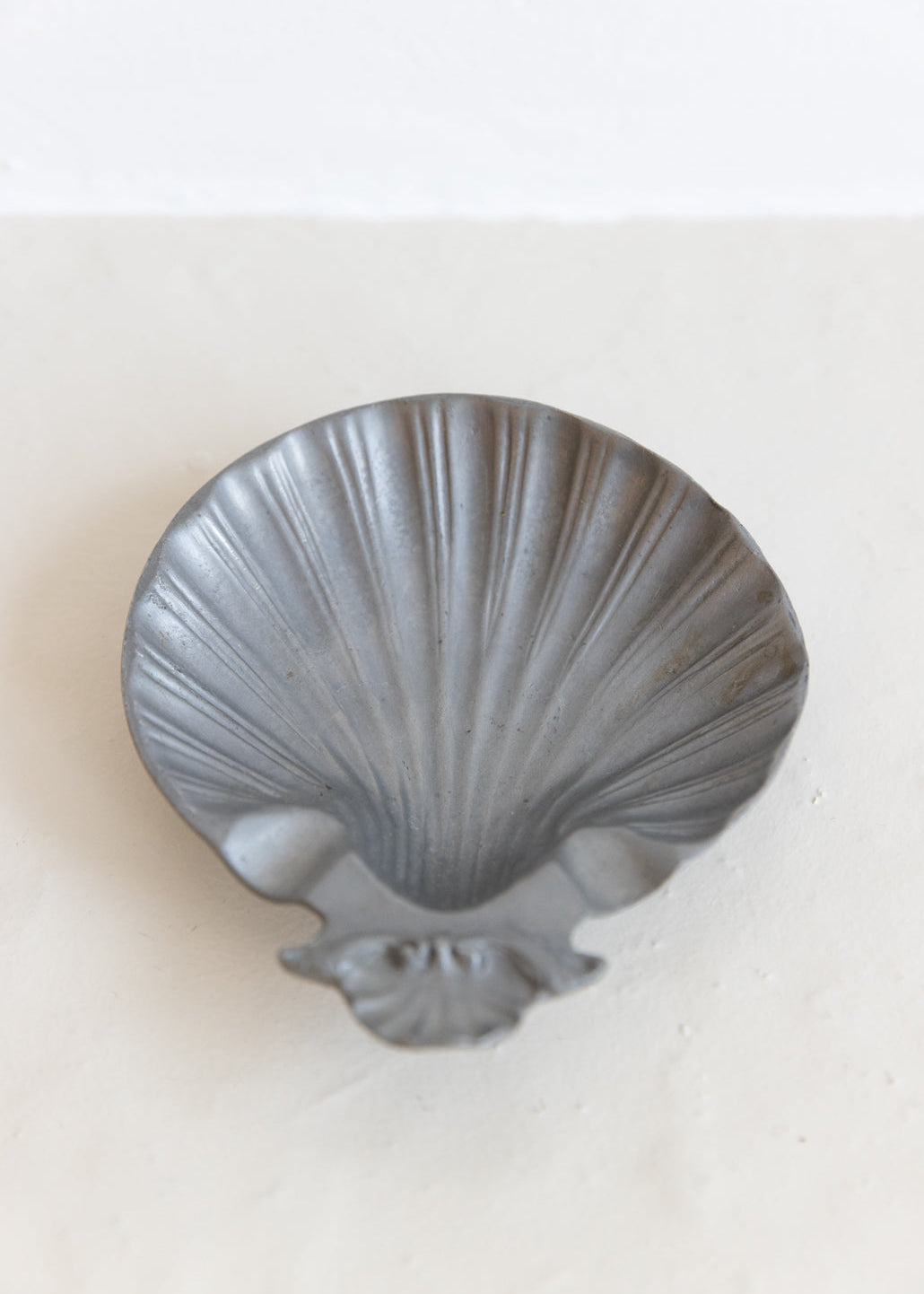 FRENCH SHELL PEWTER DISH