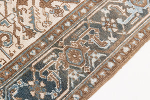 Claudia is a vintage Persian Heriz rug that has been over-dyed to gently fade its original colours, giving a more neutral palette. Persia has the most desirable rugs and carpets with stunning designs such as this carpet. Now available at Ourika London.