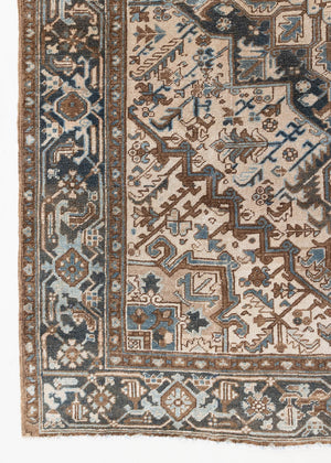 Claudia is a vintage Persian Heriz rug that has been over-dyed to gently fade its original colours, giving a more neutral palette. Persia has the most desirable rugs and carpets with stunning designs such as this carpet. Now available at Ourika London.