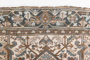 Claudia is a vintage Persian Heriz rug that has been over-dyed to gently fade its original colours, giving a more neutral palette. Persia has the most desirable rugs and carpets with stunning designs such as this carpet. Now available at Ourika London.