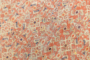 This is a handmade antique Mahal rug woven in Persia. The Mahal region is known for producing some of the most ornate Persian carpet, often known for their mesmerising and intricate repeating patterns.