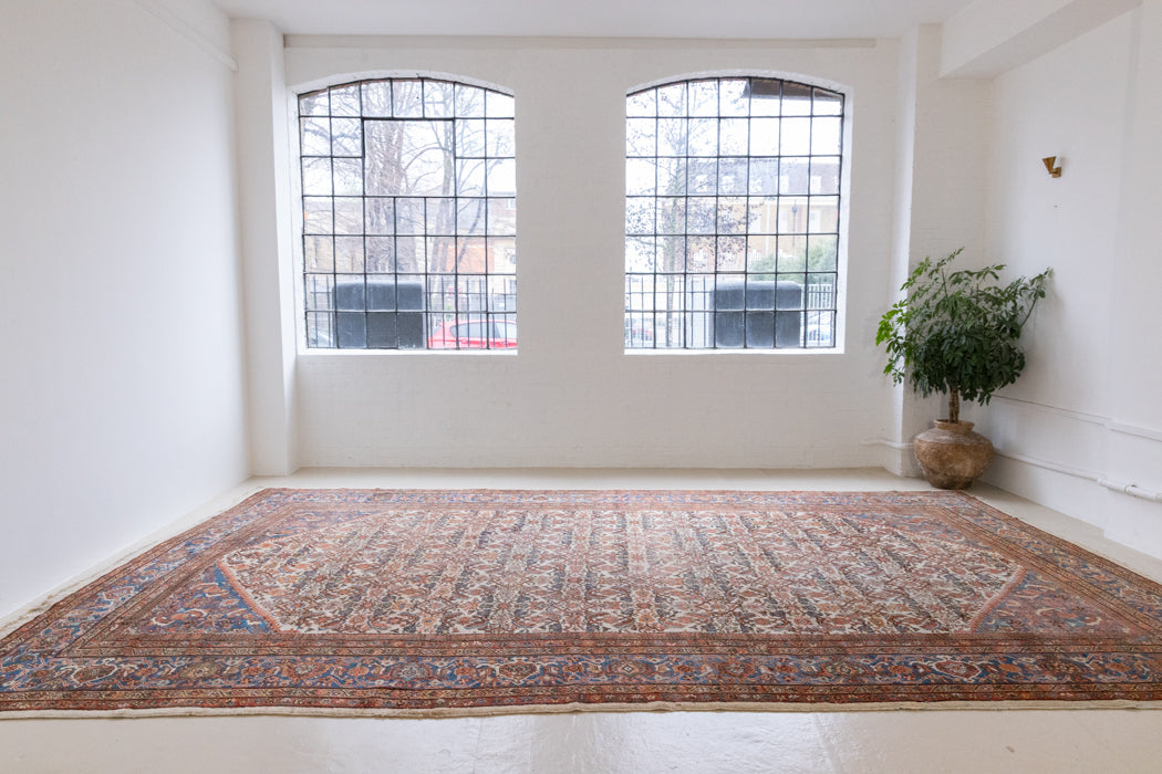 Farahan rugs are known for their high quality and are some of the most valuable Persian styles known for their repeating all over designs. Meadow features&nbsp;a stunning and intricate all over design in an extra large size.&nbsp;