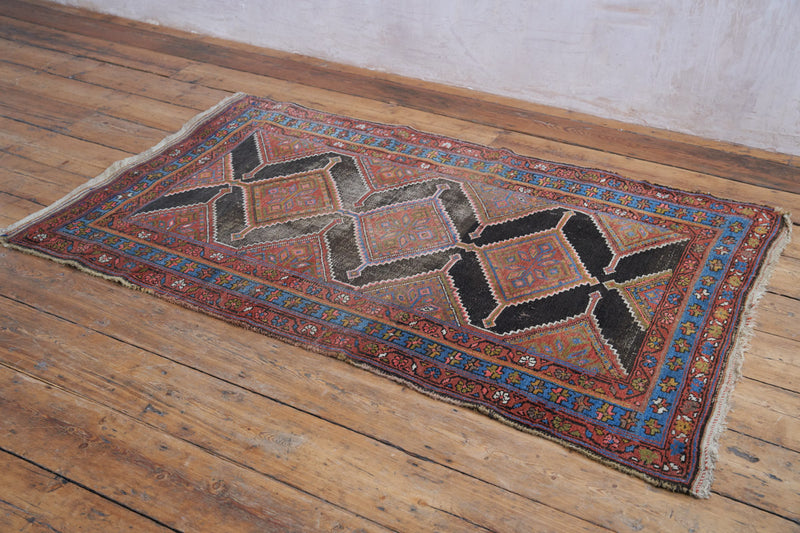 Lennon Antique Rug in Beautiful Natural Rust and Indigo Colors