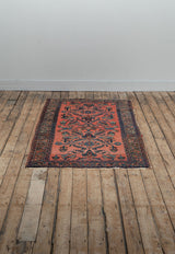 Handwoven Ruby Hamadan rug with intricate patterns - Front View