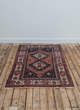 Madeline - Stunning Antique Afshar Rug with Tribal Artistry - Front View