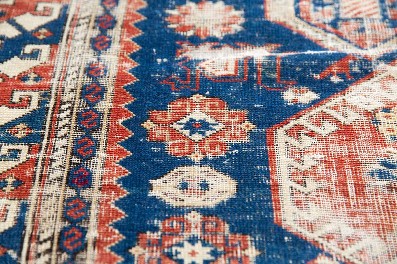 Vintage Yuri - Handwoven Caucasian Rug with Vivid Natural Colours 