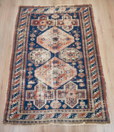 Yuri - Antique Caucasian Rugs with Geometric Design - Front View