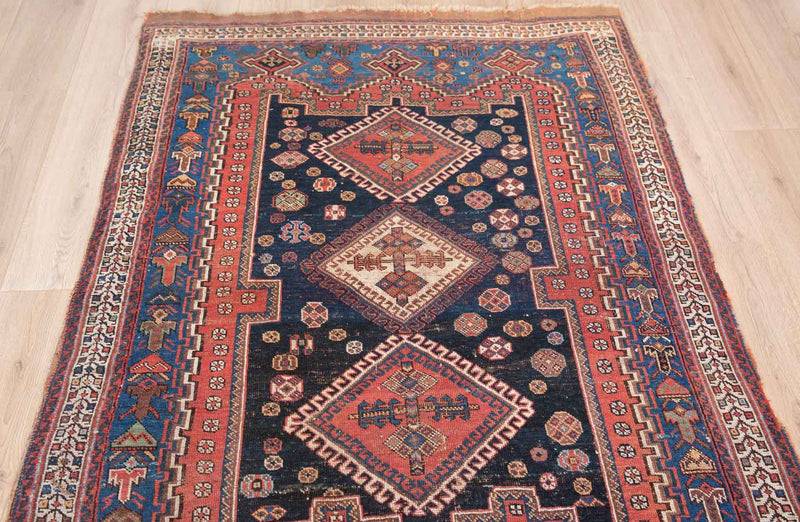 Penny - Traditional Afshar Rug with Tribal Motifs, Size - 180 x 130cm