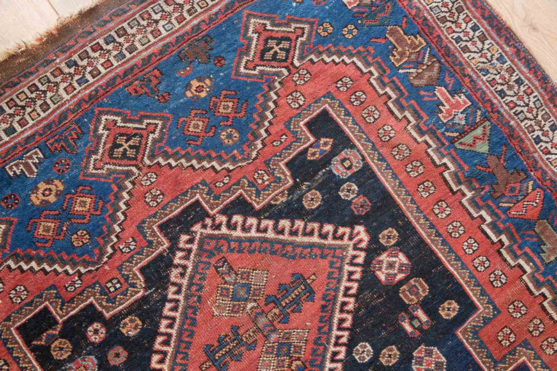 Penny Rug with Stylized Geometric Gesigns - Handmade by Tribal Artisans
