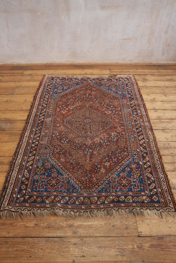 Handwoven Jacob Rug with Qashqais Influence - Front View