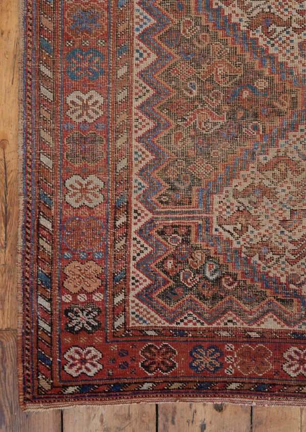 Connell - Handmade Qashqai Nomadic Rug - Left Corner View