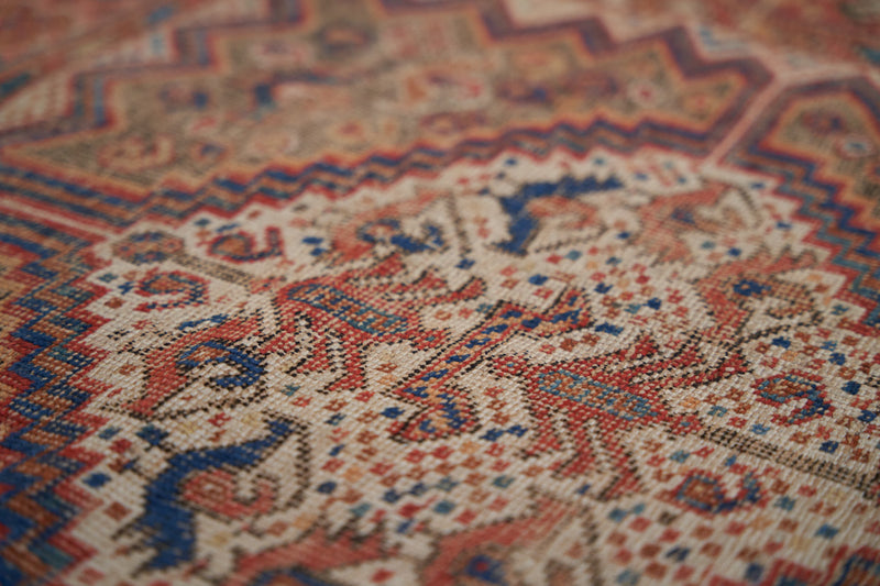 Connell Rug with Soft Natural Dyes and Intricate Designs - Medilion View