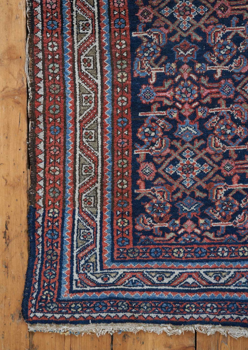 Maggie Handmade Malayer Rug with Persian Influence - Left Corner 