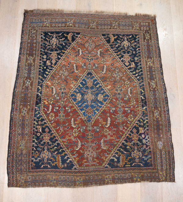 Clarissa - Handwoven Qashqais Nomadic Rug - Front View