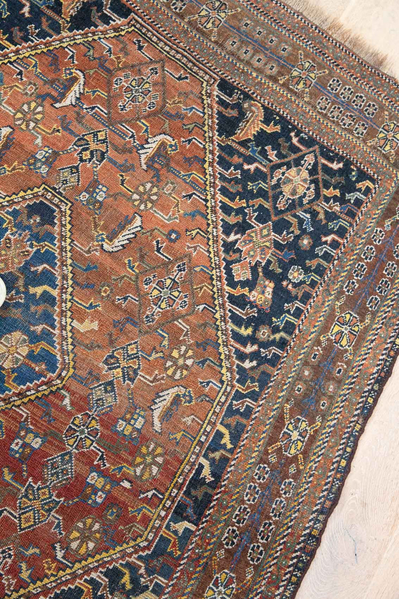 Authentic Clarissa Nomadic Rug with Intricate Patterns - Field View