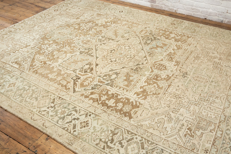 Cher - Antique Persian Heriz Rug with Soft Tones, Size - 310 x 250