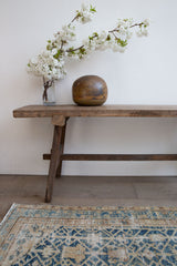 Vintage Nolan Persian Rug - Faded and Lovely Muted Colors - Right Corner