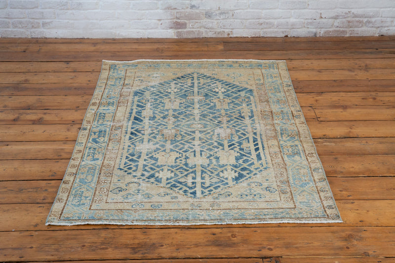 Nolan Antique Persian Malayer Rug with Over-Dyed Finish - Front View