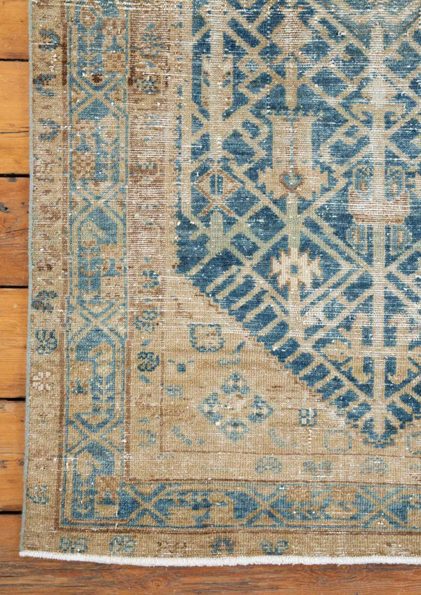 Nolan Persian Malayer Rug - Over-Dyed and Faded Look - Left Corner