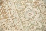 Cher Antique Rug - Over-dyed and Muted Tones - Main Border View