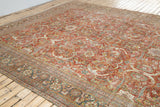 Large Ava rug with Earthy Tones and Pastel Colors - Top View
