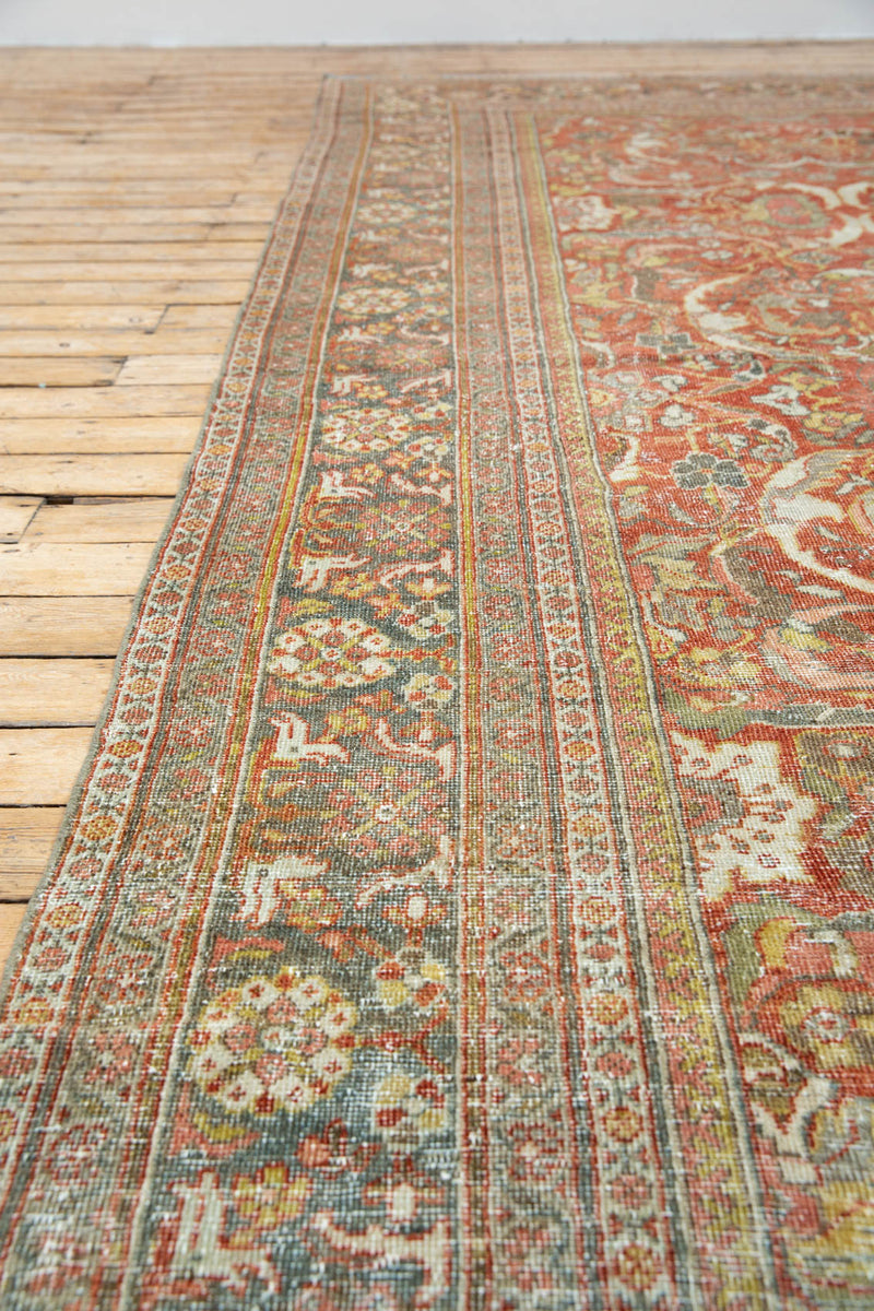 Ava Persian Rug - highly decorative and Overdyed - Left Top Corner