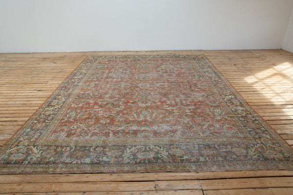 Unique Jasmine Rug: Over-dyed with Soft Color Palette - Front View