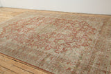 Handcrafted Opal Antique Mahal Rug in Earthy Tones - Medilion View