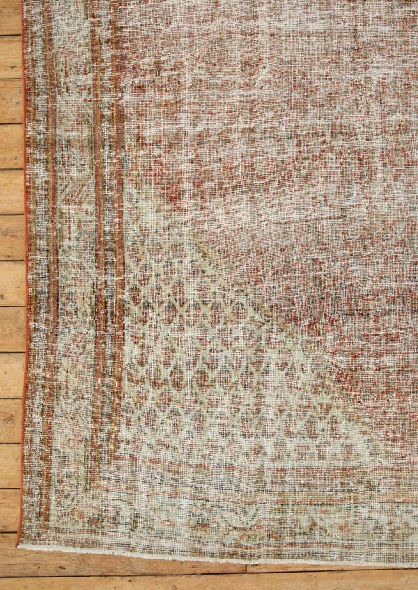 Bella - Antique Persian Rug with Lovely Soft Palette - Left Corner View