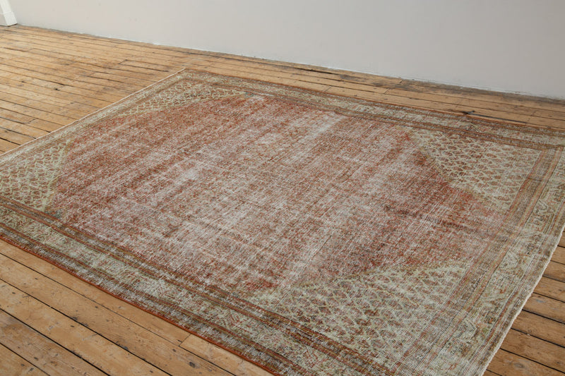 Bella Rug - Antique Washed with a Faded Charm, Origin - Farahan 