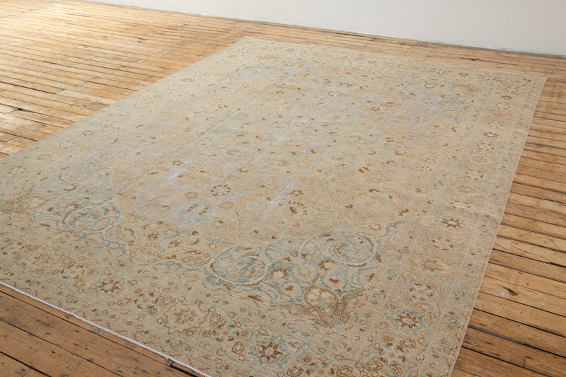 Handmade Maeve Rug with Soft and Muted Colors and Faded Look