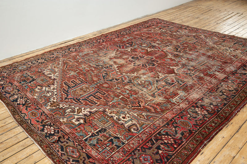 Authentic Antique Sami Rug with Vibrant Hues and Geometric Motifs