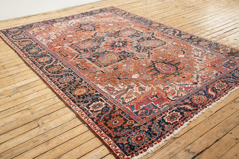 Vintage Willow rug with Persian-inspired motifs, Origin - Heriz