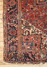 Arthur - Antique Heriz Rug with Persian Design - Left Corner View